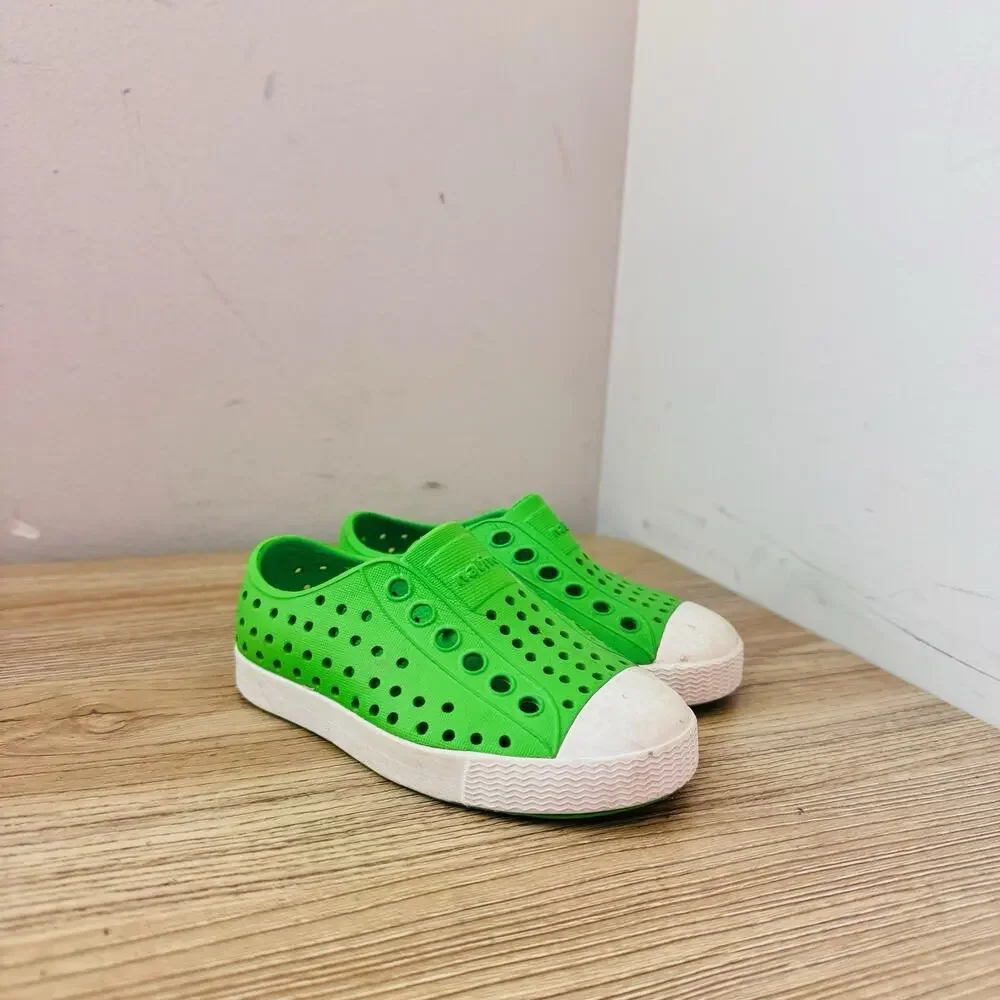 Native Green Slip On Perforated Shoes Child’s Size 5